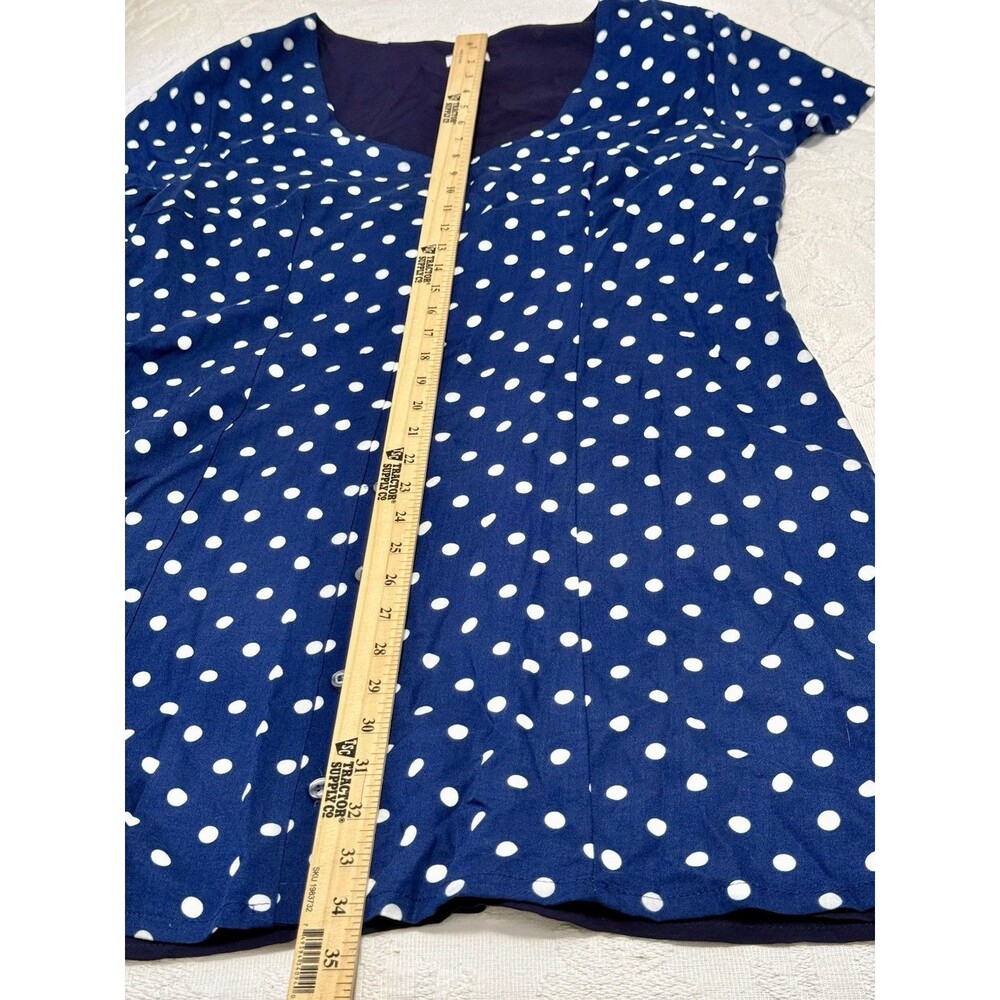 EUC Katie Sturino Chiara Polka Dot Dress XXL Made USA Retro Rockabilly Classic - Picture 9 of 13